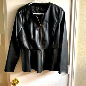 Black leather jacket
